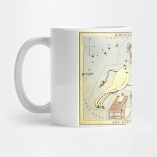 Constellations Monoceros, Canis Minor and Atelier Typographique. from Urania's Mirror Mug